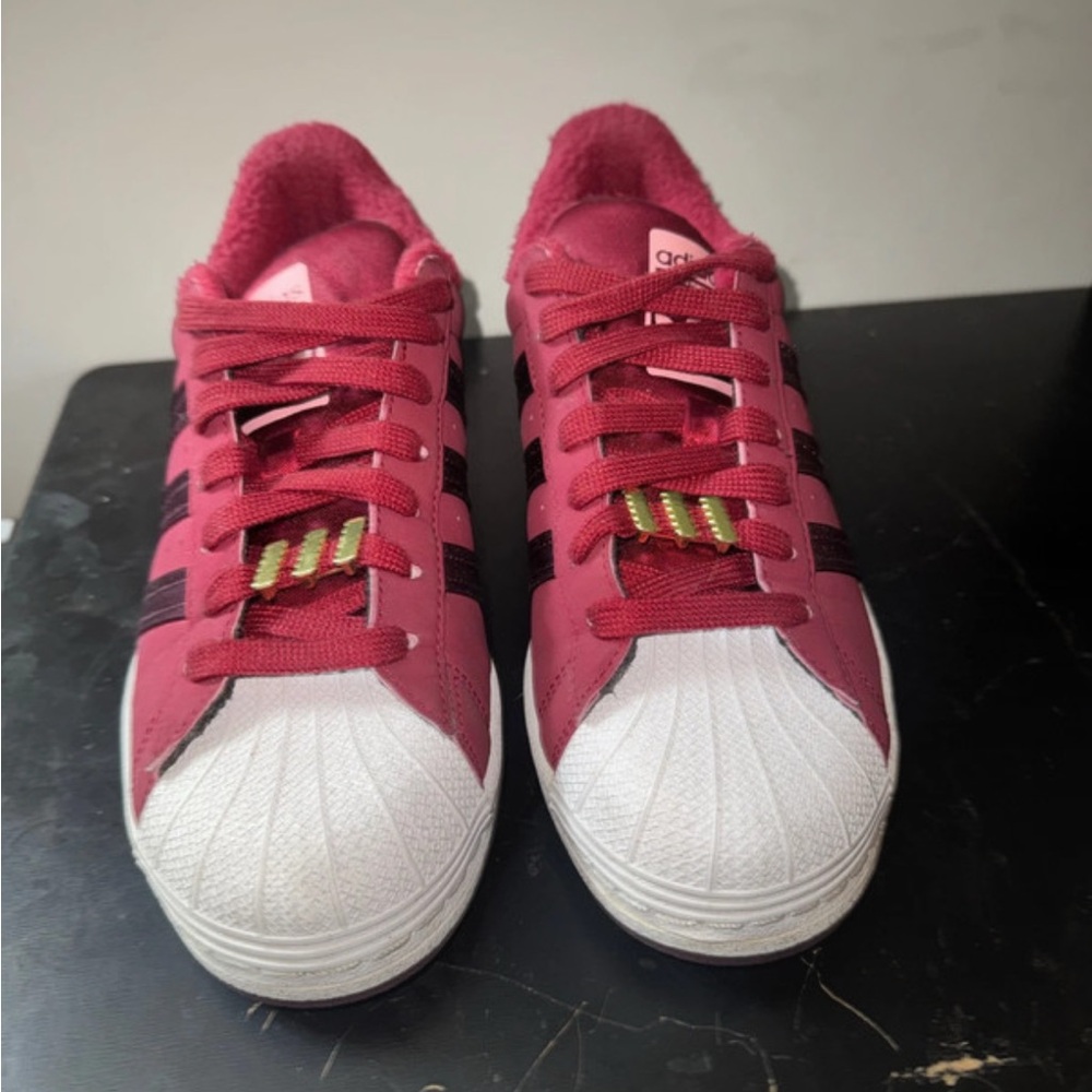 adidas Pink and Black Shell-Toe Sneakers